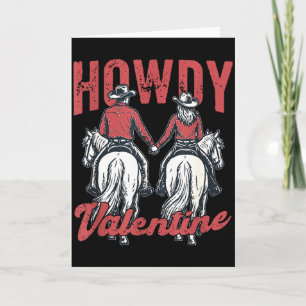 Hallo Valentijn Retro Western Koppel Liefde Kaart