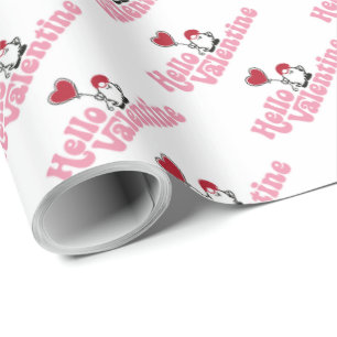 Hallo Valentijnskabouter met hartvormige ballon Cadeaupapier