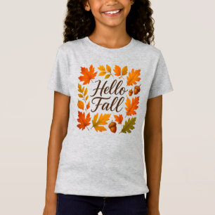 Hallo Vallen bladeren en eikels T-shirt