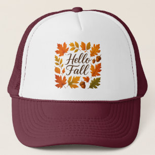 Hallo Vallen bladeren en eikels Trucker Pet