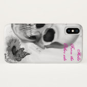Hallo van andere kant schedel en bloem Case-Mate iPhone case (Achterkant (horizontaal))
