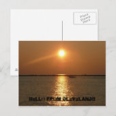 hallo van Cleveland - Sunset Briefkaart (Voorkant / Achterkant)
