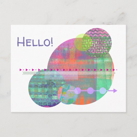 Hallo van de Cirkels van de eigentijdse Briefkaart (Voorkant)