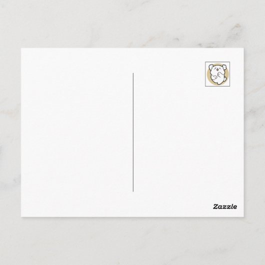 Hallo Van de geblafte kant - Schattige hondenontwe Briefkaart (Achterkant)