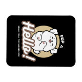 Hallo Van de geblafte kant - Schattige hondenontwe Magneet (Horizontaal)