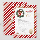 hallo van Elf Welcome Letter Uitnodiging (Voorkant / Achterkant)