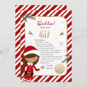 hallo van Elf Welcome Letter Uitnodiging (Voorkant / Achterkant)