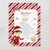 hallo van Elf Welcome Letter Uitnodiging (Voorkant / Achterkant)