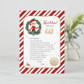 hallo van Elf Welcome Letter Uitnodiging (Staand voorkant)