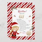 hallo van Elf Welcome Letter Uitnodiging (Voorkant / Achterkant)