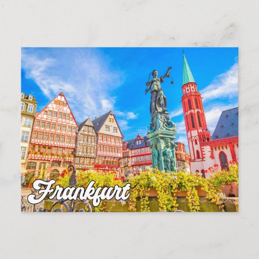 Hallo Van Frankfurt, Duitsland Briefkaart (Voorkant)
