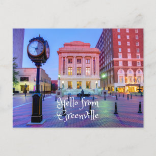 hallo Van Greenville, South Carolina Briefkaart