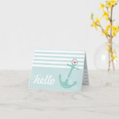 Hallo van het Anker van Girly het Zeevaart Kaart (Gele Bloem)