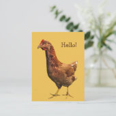 hallo van het Briefkaart Rode Hen Chicken (Staand voorkant)