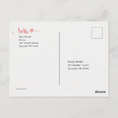 Hallo van het Briefkaart van de leraar (Achterkant)