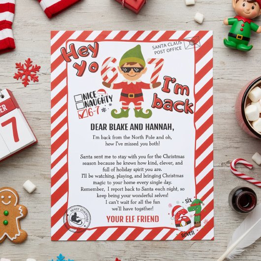 Hallo van je Elf, Kerst Elf Aankomstbrief