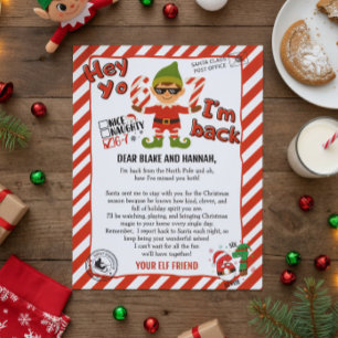 Hallo van je Elf, Kerst Elf Aankomstbrief Kaart
