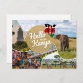 Hallo Van Kenia Briefkaart (Voorkant / Achterkant)