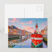 Hallo Van Kopenhagen, Denemarken Briefkaart (Voorkant / Achterkant)