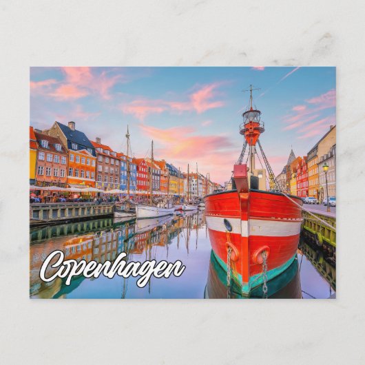 Hallo Van Kopenhagen, Denemarken Briefkaart (Voorkant)