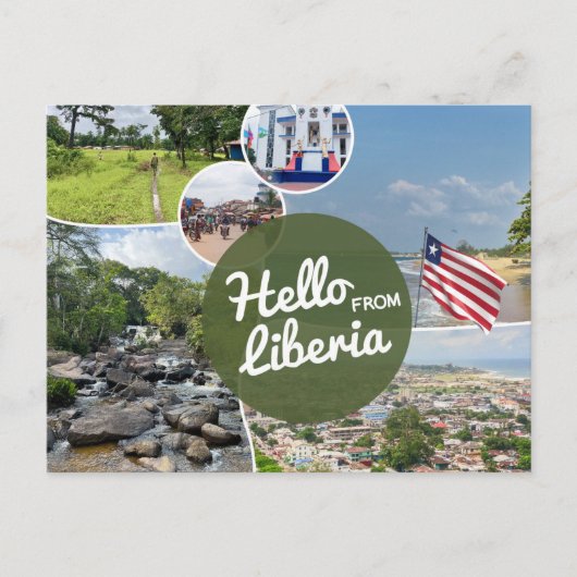 Hallo van Liberia Briefkaart (Voorkant)