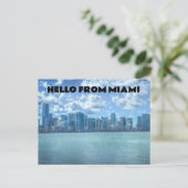 hallo VAN MIAMI FLORIDA SKYLINE BRIEFKAARTEN (Staand voorkant)