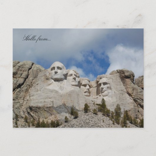 hallo van... Mount Rushmore Briefkaart (Voorkant)