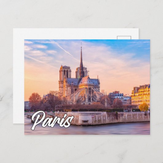 Hallo Van Parijs, Frankrijk Briefkaart (Voorkant / Achterkant)
