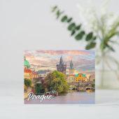 Hallo Van Praag, Tsjechië Briefkaart (Staand voorkant)