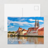 Hallo Van Regensburg, Duitsland Briefkaart (Voorkant / Achterkant)
