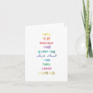 "Hallo" van rond de wereld - de kaarten van de
