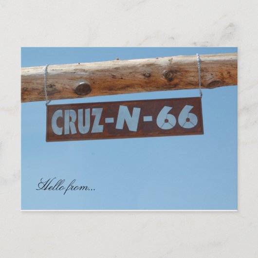 hallo van... Rt. 66 Briefkaart (Voorkant)