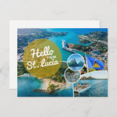 Hallo Van Saint Lucia Briefkaart (Voorkant / Achterkant)