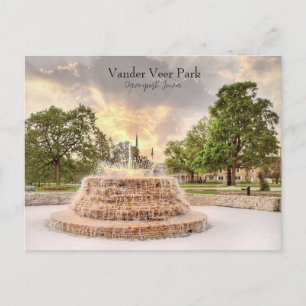 Hallo vanuit prachtig Vander Veer Park ansichtkaar Briefkaart
