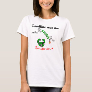 hallo  vaste telefoonlijn roterende telefoonlijn t-shirt