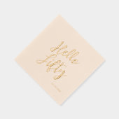 Hallo Veertig Vijftig Leeftijd Verjaardag Folie Servetten (Rechts)