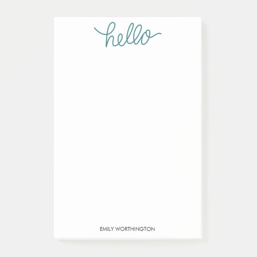 hallo Verhuur van aangepaste Post-it® notes (Blauw (Voorkant)