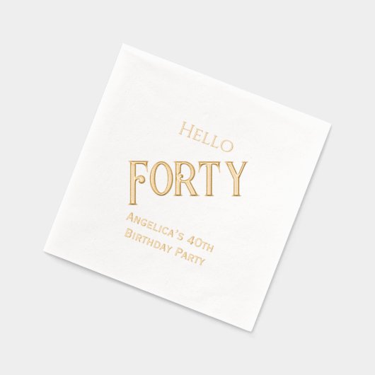 Hallo Verjaardagsfeest Vul je leeftijd in Folie Servetten (Links)