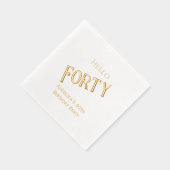 Hallo Verjaardagsfeest Vul je leeftijd in Folie Servetten (Rechts)