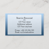 hallo Verloop één Kleurenblauw met de Tekst van de Visitekaartje (Achterkant)