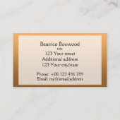 hallo Verloop één Kleurgoud met aangepaste tekst Visitekaartje (Achterkant)
