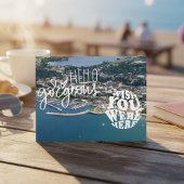 Hallo Verplaats stad Michigan Briefkaart