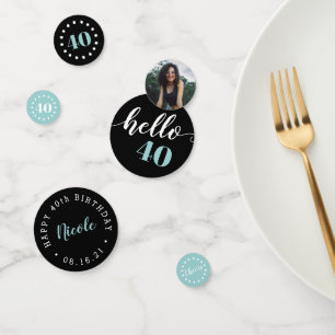 Hallo vierde 0   Milestone Verjaardag Custom Party Confetti