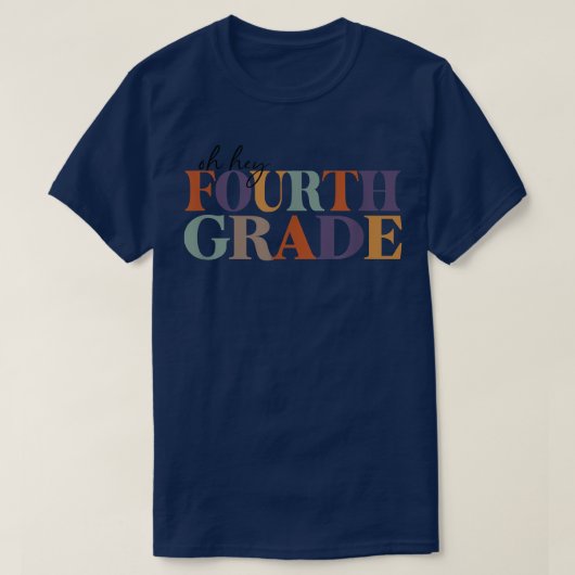 Hallo Vierde graad leraar Shirt 4de graad Teache (Design voorkant)