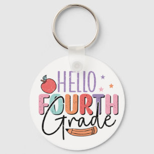 hallo vierde graad terug naar school sleutelhanger