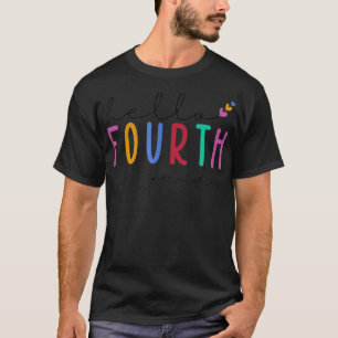 hallo vierde klas gaat terug naar school voor leer t-shirt