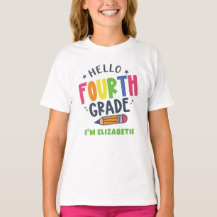 Hallo vierde klas terug naar school t-shirt