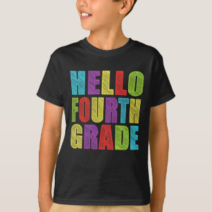 hallo vierde klas, vierde klas terug naar school t-shirt