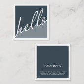 hallo vierkante visitekaartje (Voorkant / Achterkant)