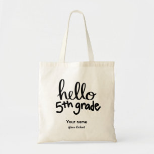 hallo vijfde graad Canvas tas